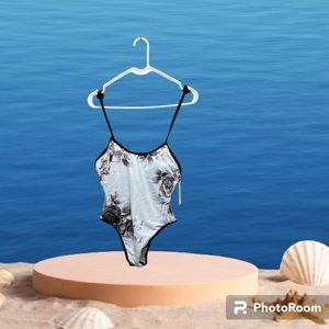 black&white one piece bikini size small